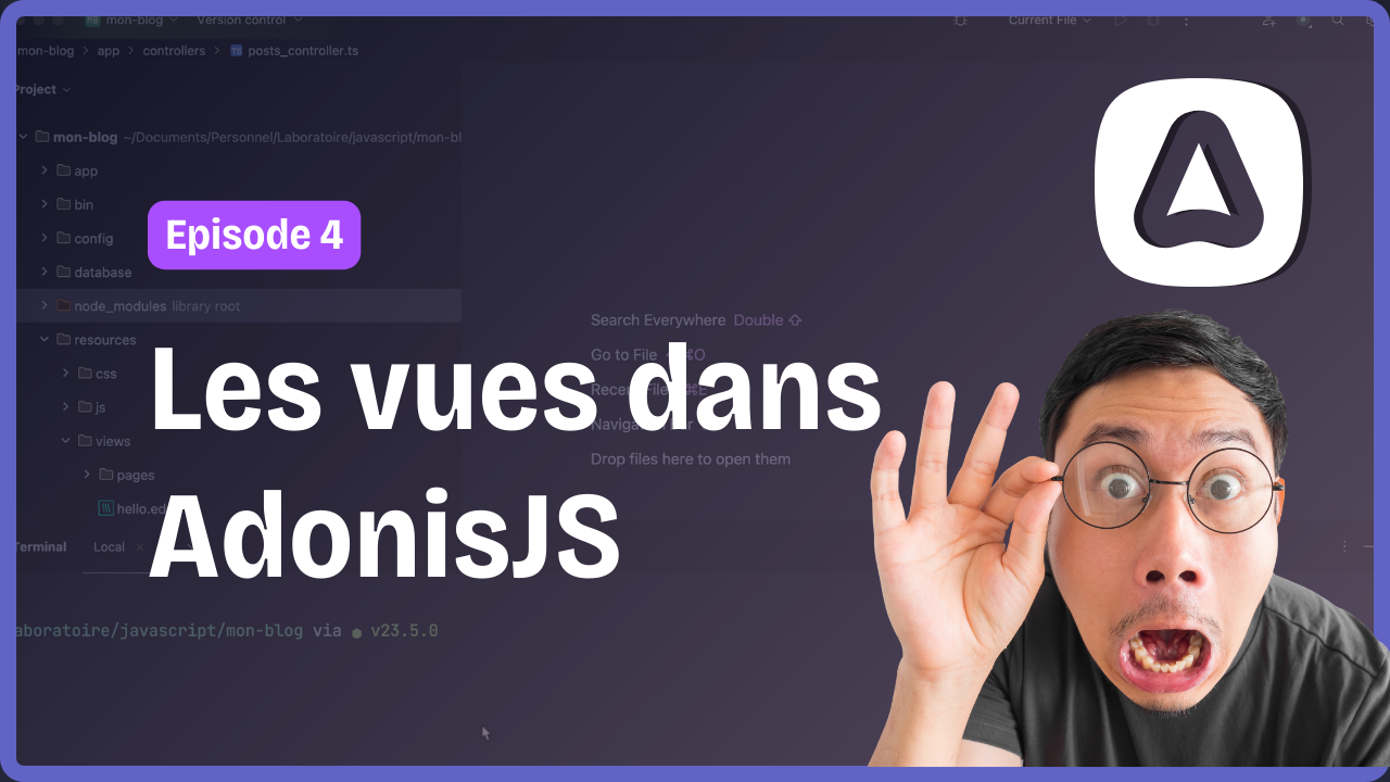 Utiliser les vues Edge.js pour afficher du HTML dans AdonisJS